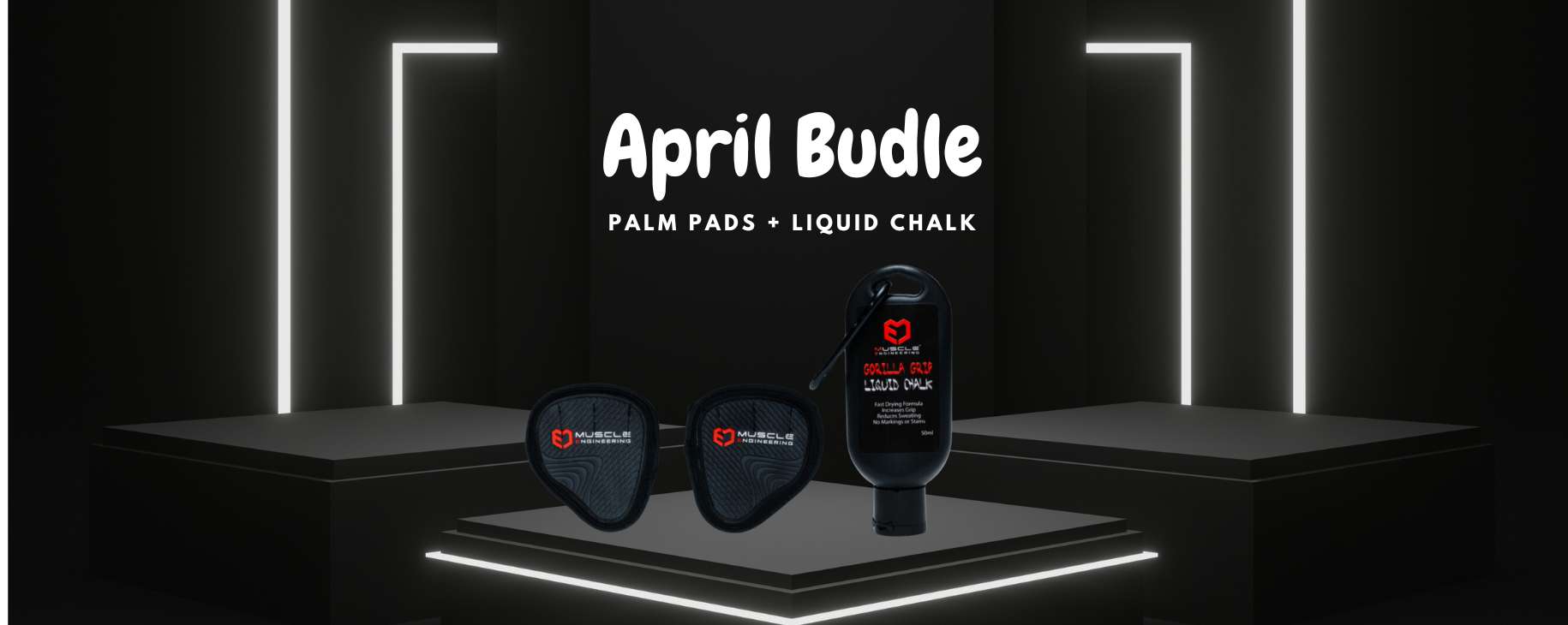 Gorilla Grip Palm Pads with Liquid Chalk April Bundle