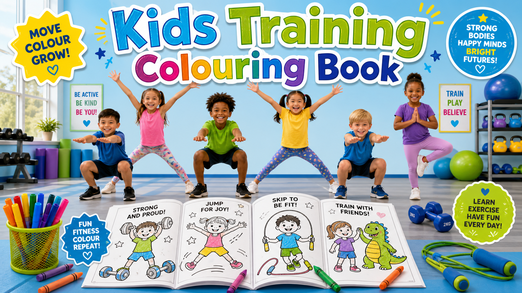 Kids Training Colouring Book - Young Kids Edition 5-8yrs