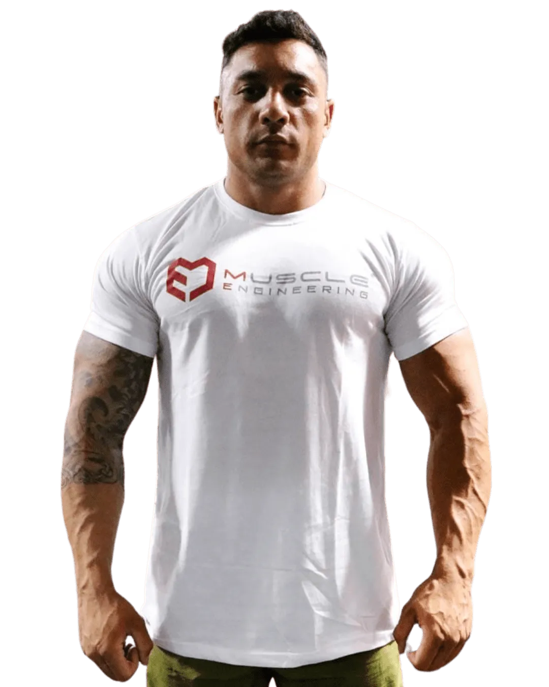 MuscleEngineering S / White ME- Mens Essential Long Training T-Shirt ME- Mens Essential Long Training T-Shirt- Mens Essential Long Training