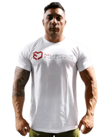 MuscleEngineering S / White ME- Mens Essential Long Training T-Shirt ME- Mens Essential Long Training T-Shirt- Mens Essential Long Training