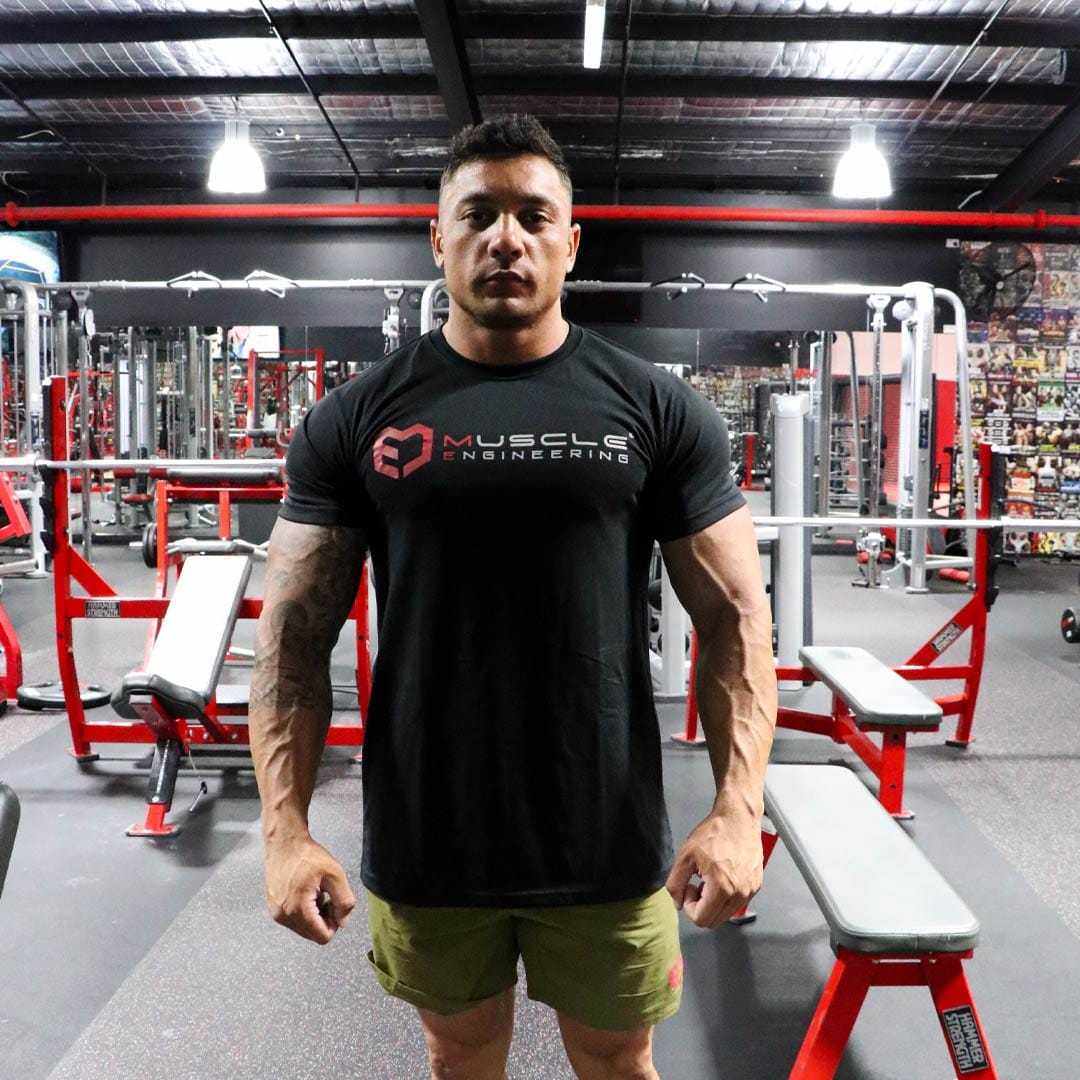 MuscleEngineering ME- Mens Essential Long Training T-Shirt ME- Mens Essential Long Training T-Shirt- Mens Essential Long Training