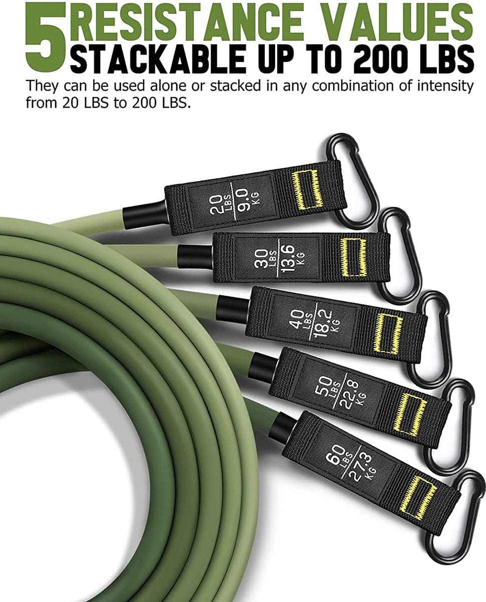 Muscle Engineering Resistance bands 12 Pcs Resistance Tube Bands Set