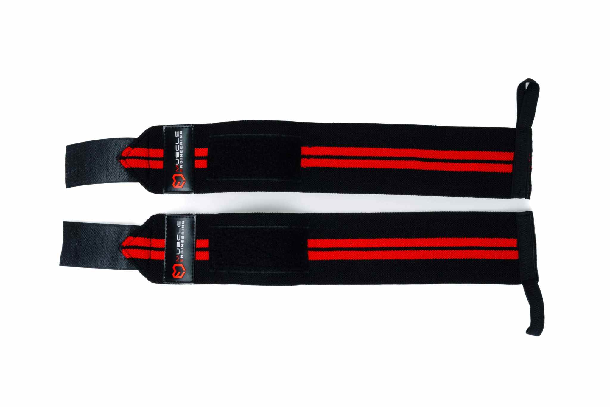 Muscle Engineering Fitness Accessory Black with 2 Red Lines Gorilla Wrist Support Wraps Gorilla Wrist Support WrapsGorilla Wrist Support Wraps
