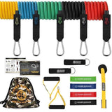Muscle Engineering Power G - 15 Pcs Resistance Tube Bands Set Power G - 15 Pcs Resistance Tube Bands Set- 15 Pcs Resistance Tube Ban